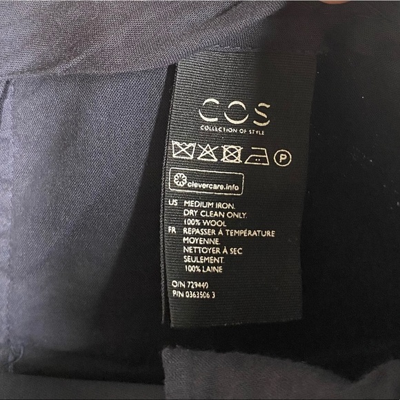 COS high waisted flare wide leg cropped dress pants sz 2 - Picture 10 of 10